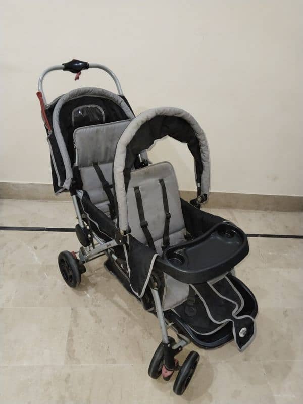 twin baby stroller (3in1) 4