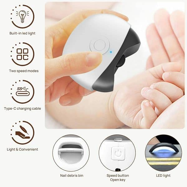 Automatic Electric Nail Clipper Trimmer For Elderly And Children 4