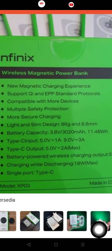 Infinix Magnet wirless Power bank 1