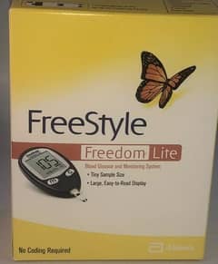 Abbott Free Style blood glucose meter easy-to-read display large 1ct 0