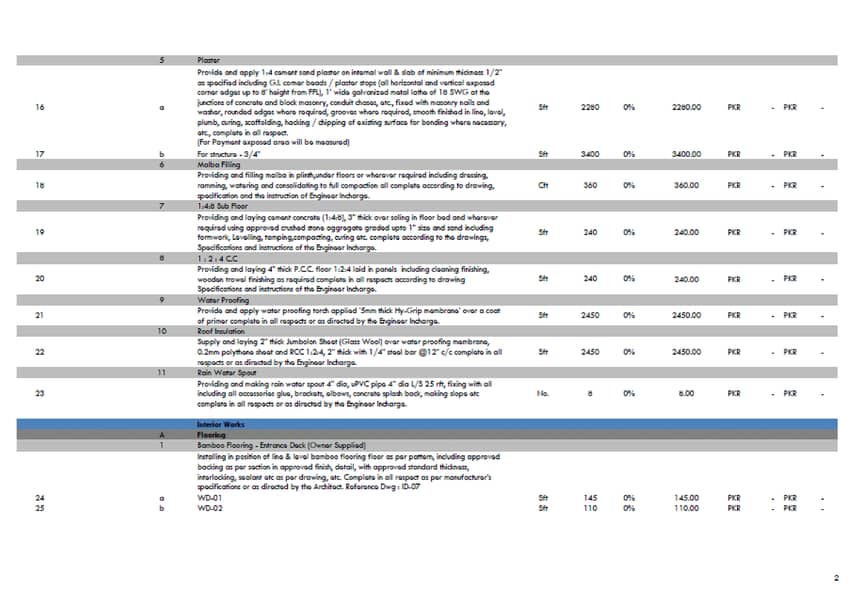 BOQ & Cost Estimation - Architect, Interior, Construction & Renovation 8