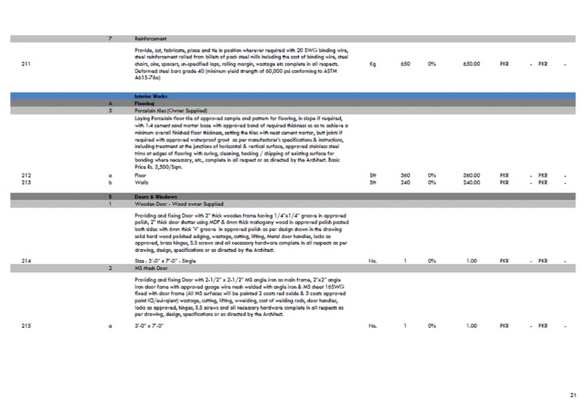 BOQ & Cost Estimation - Architect, Interior, Construction & Renovation 12