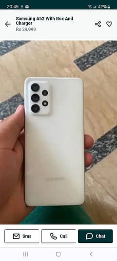 samsung a52 with box and charger 0