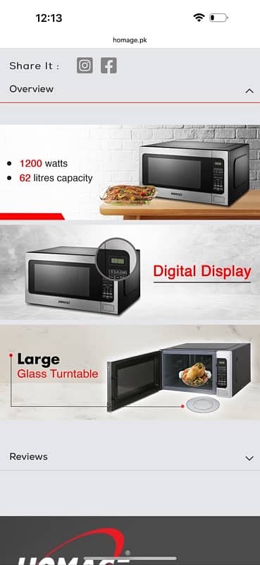 Homage microwave oven 63 liters 1