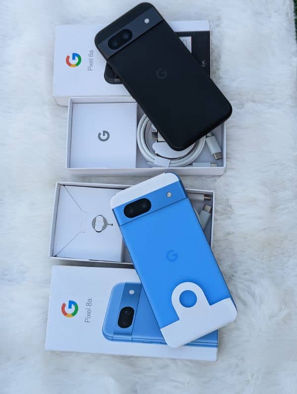 google pixel 8 /8A box pack Official & non pta water pack 2