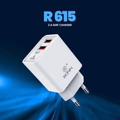 Ronin R-615 Type-C Fast Charger 2.4A Dual Usb Ports And Data Cable