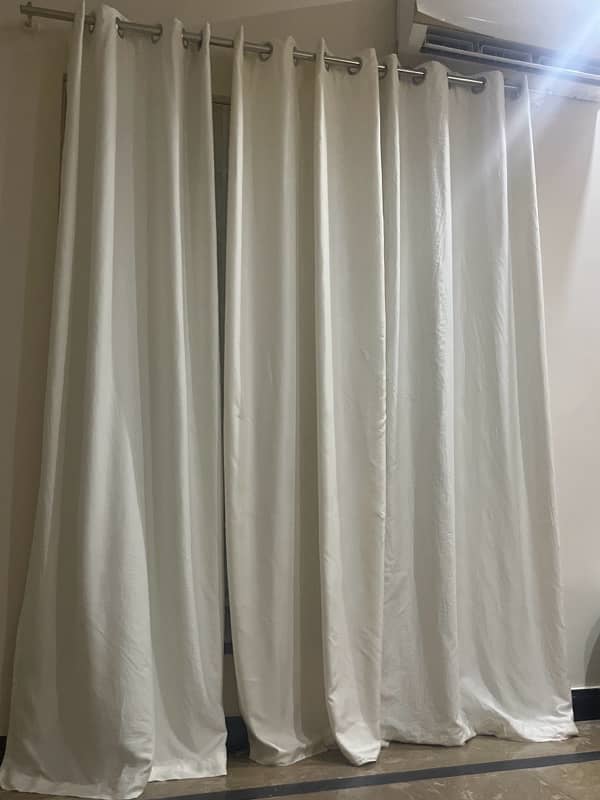 3 Off white cotton curtains with Lining New from brand. 0