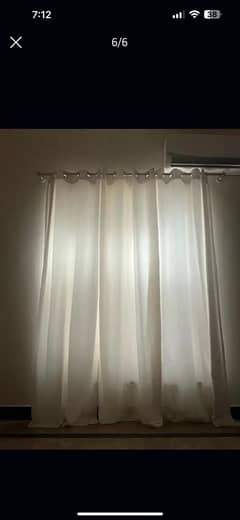 3 Off white cotton curtains with Lining New from brand.