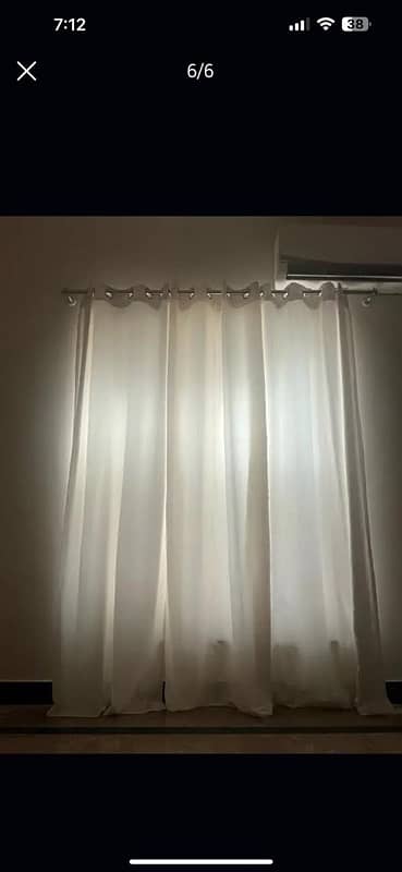 3 Off white cotton curtains with Lining New from brand. 1