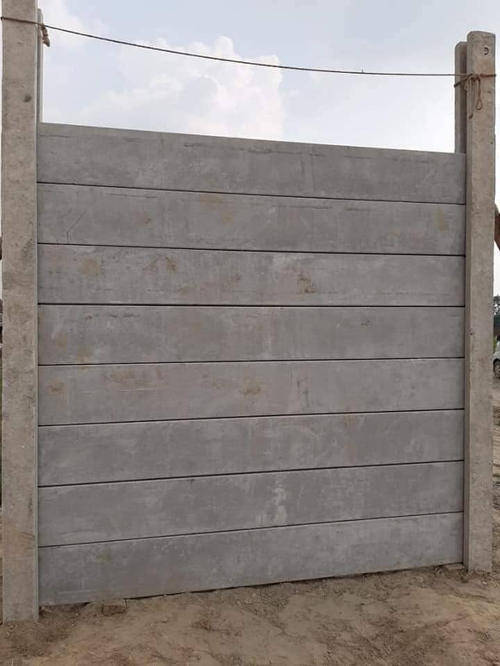 boundary wall, Precast Roof, Wall. Seurity Wall, H Column, Planks 3