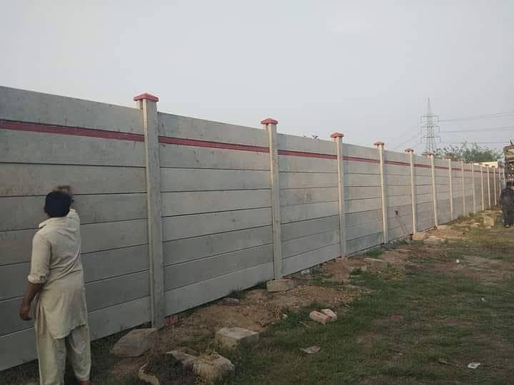 boundary wall, Precast Roof, Wall. Seurity Wall, H Column, Planks 7