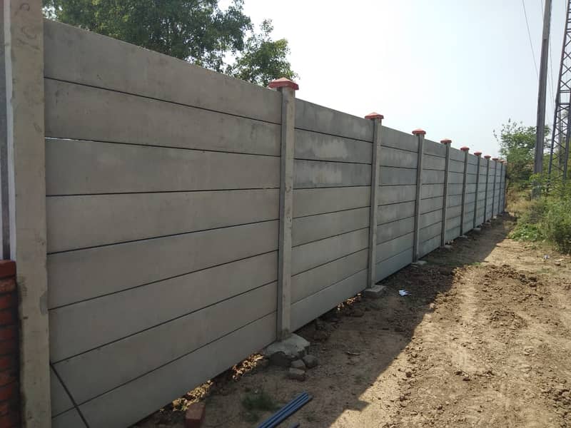 boundary wall, Precast Roof, Wall. Seurity Wall, H Column, Planks 9