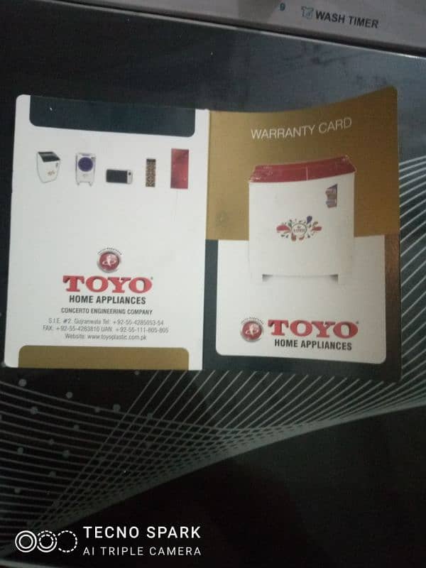 Toyo washing machine Dibba pack. 4