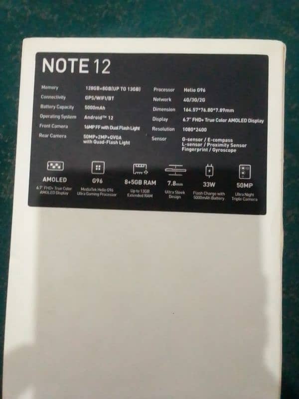 Infinix Note 12 G96 AMOLED display (128/8) 6