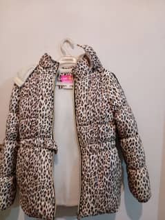 Pink Platinum Cheetah Print Jacket. 8-9 Years kids.