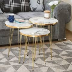 Set of 3 Coffee Tables - 3 Sizes (15x18, 15x20, 15x22 inches)