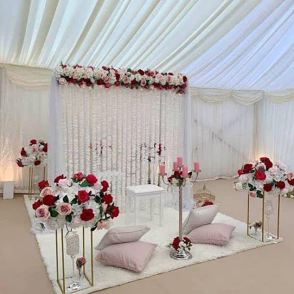 Stage decoration,  fresh & artificial flower, Wedding mehdi , mayyon 11