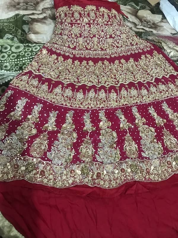 bridal lehenga with back tail 1