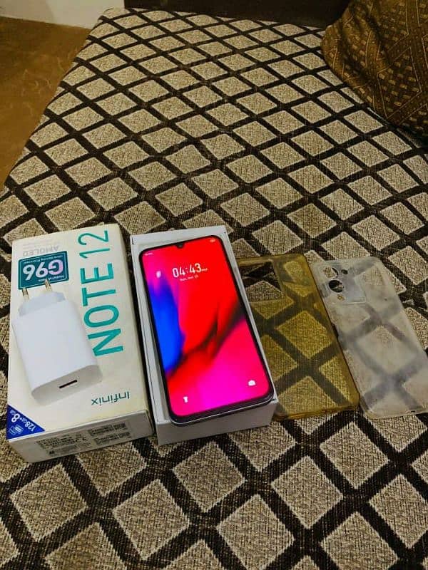 Infinix note 12 8+8/128 with box and charger pta official approved 1