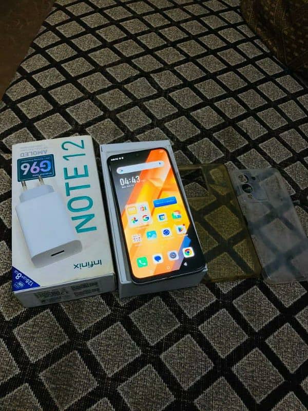 Infinix note 12 8+8/128 with box and charger pta official approved 2