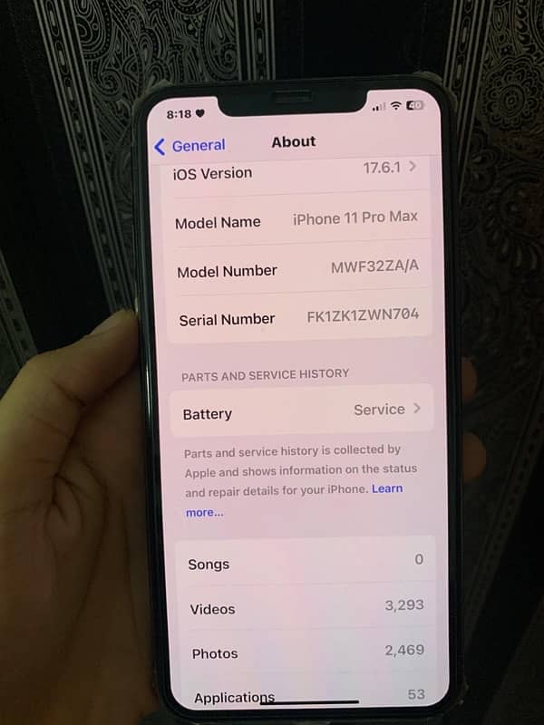 IPhone 11 pro max 256 GB with box 10/10 pta approved 2