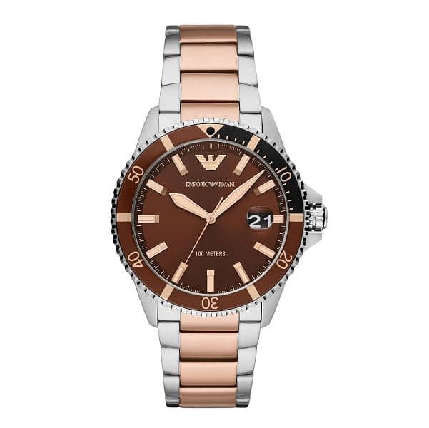 Emporio Armani | Two-tone | Rootbeer, Rose Gold | AR11340 | Watch 0