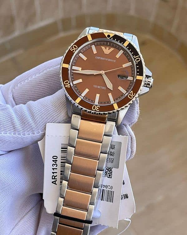 Emporio Armani | Two-tone | Rootbeer, Rose Gold | AR11340 | Watch 1