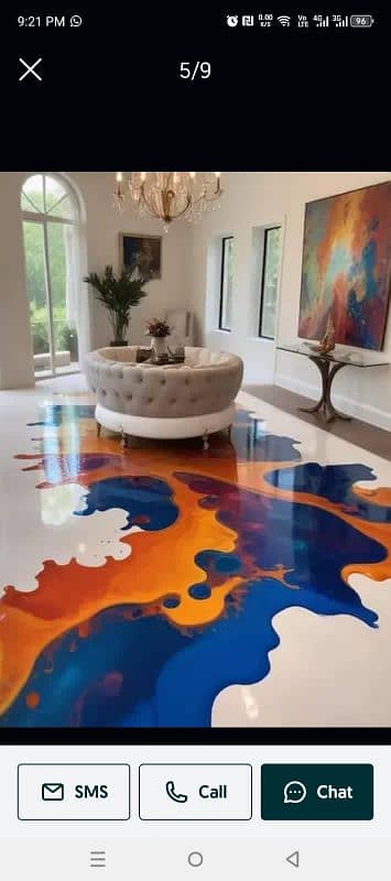 Epoxy and normal floor design available 4