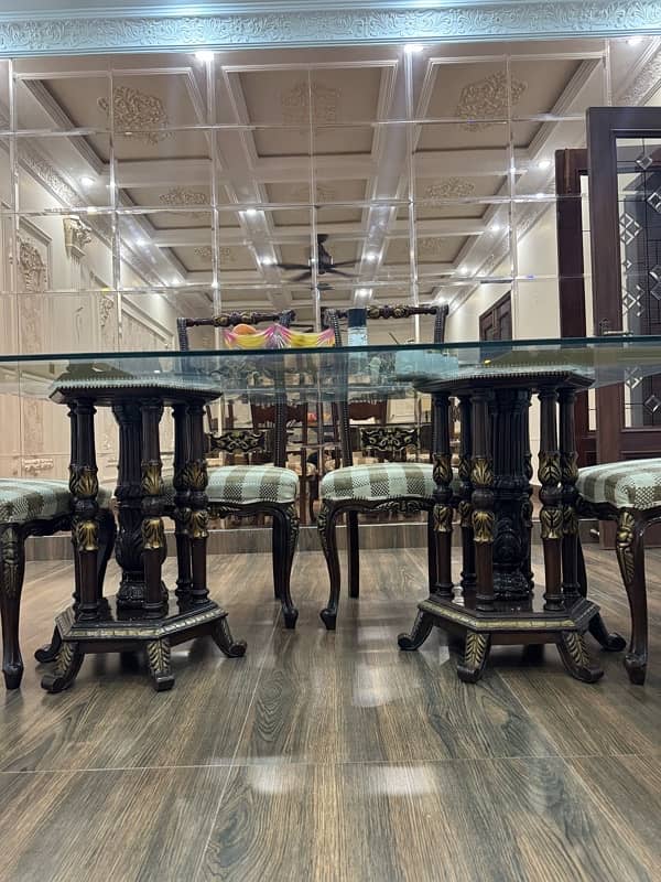 6 seats Royal Design Dinning Table set 6