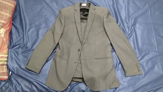 brand new pant coat and tie etc  of charcoal  " only one time used