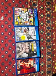 PS 4 Games (Gta V,Tekken 7,Assasin Creed,COD)