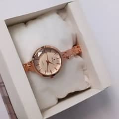 D LON Chain analog watch for girls.