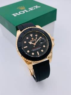 Rolex Stylish Watch For Men Adjustable Rubber Strap(without Box)