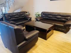 leather 6-seated sofa set