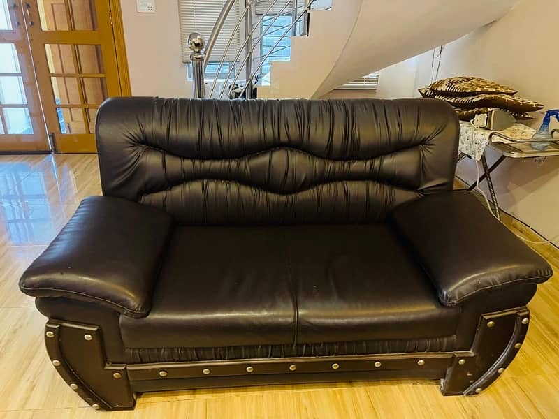 leather 6-seated sofa set 4