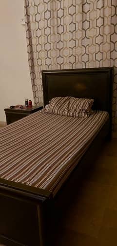 Excellent condition Single bed with side tables and mattress