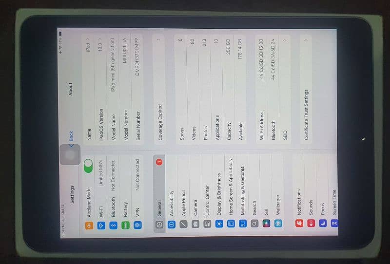 Ipad Mini 5 256GB With Box (Read add) 7