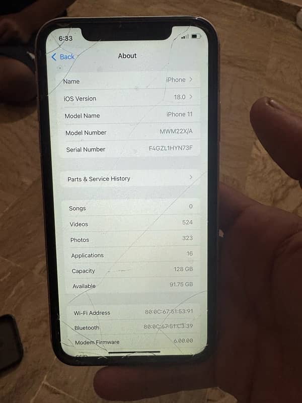 iphone 11 128gb non pta (fu) sim working 1 years ho raha ha 7