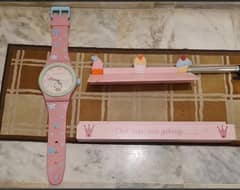 Hello Kitty Wall Clock And 2 Wall Racks