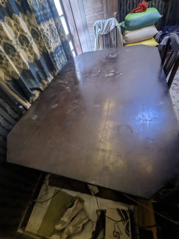 dining table wood urgent sell 5