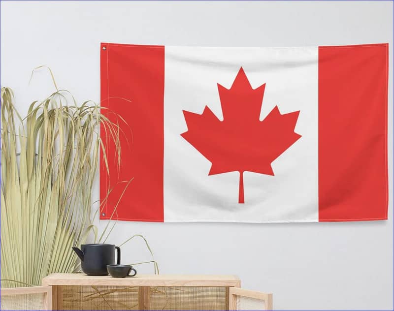 Indoor logo flag & pole, UK Flag, USA Flag, Canada Flag , Turkey Flag 6