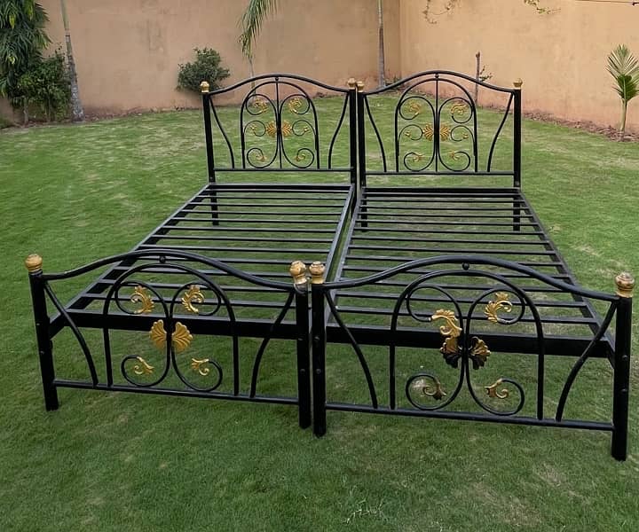 iron 2 bed single set for sale 5