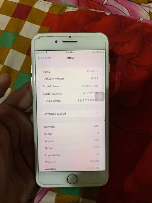 iphone 7 plus 256gb gold coulor 2