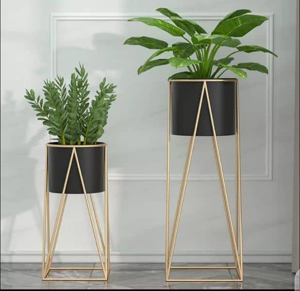 Planters Pots flower stand - 2 Metal Plant Flower Floor Stand 1