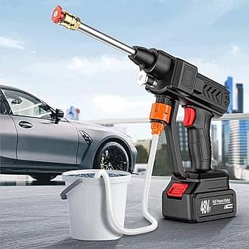 Automatic Cordless Wireless Car Wash Spray Gun High Pressure 48v Lith 1