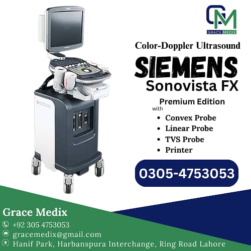 Siemens Sonovista FX Premium Edition Color Doppler Ultasound Machine 0