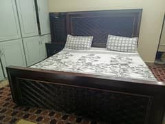 King size bed set with two side tables 0