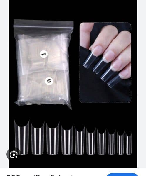 artificial transparnt nail Korean 1