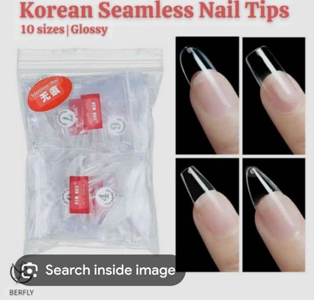 artificial transparnt nail Korean 3