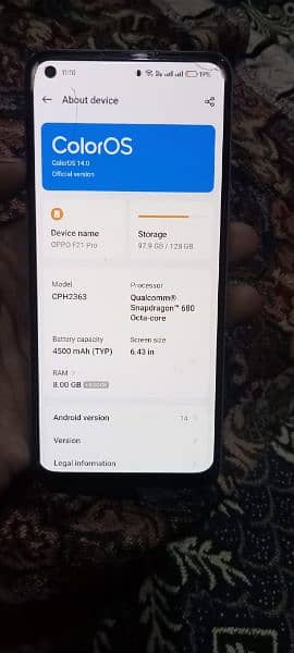 Oppo F21 Pro 8+8/128 0